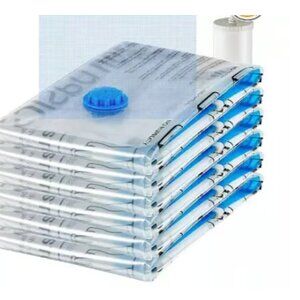 MEIQIHOME 10"x10" with Hand Pump Jumbo Vacuum Storage Bags - Pack of 10